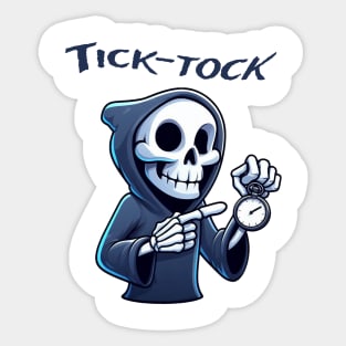 tick-tock death clock Sticker